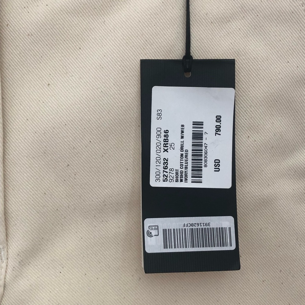$790 Gucci web band cotton shorts women size 27 - Picture 6 of 9